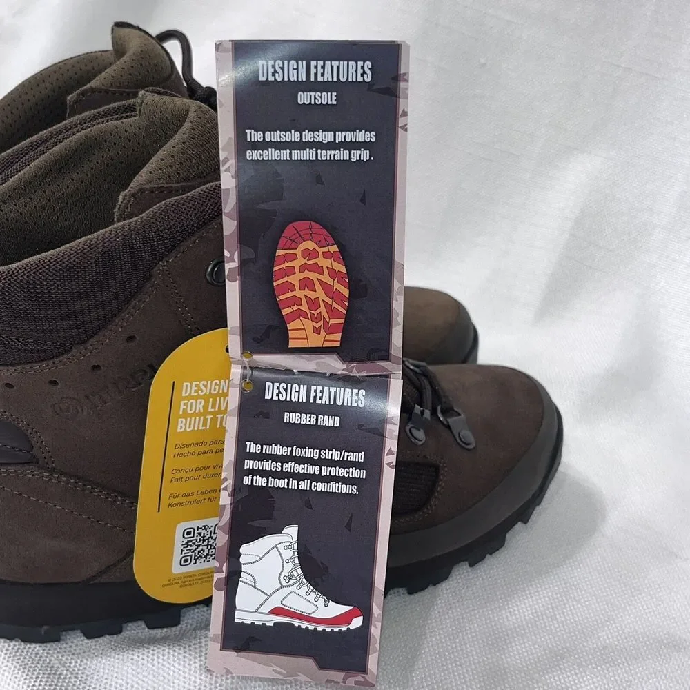 NWT British Army Iturri Desert Brown High Liability Boots Womens 9 (US) Hiking